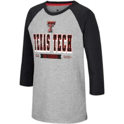 Youth Colosseum Texas Tech Polo Quarter Sleeve Raglan Tee